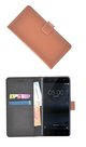 Bruin-Luxe-Bookcase-Wallet-hoesje-voor-Nokia-5