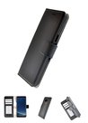 Echt-Leder-Zwart-Wallet-Bookcase-Pearlycase-Hoesje-voor-Samsung-Galaxy-S8