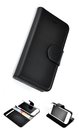 Echt-Leder-Zwart-Wallet-Bookcase-Pearlycase-Hoesje-voor-Apple-iPhone-5/5S/SE