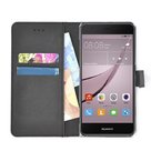 Wallet-bookcase-effen-zwart-hoesje-voor-Huawei-Nova-2