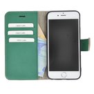 Wallet-Bookcase-Handmade-Pearlycase®-100-Echt-Leer-Effen-Groen-Hoesje-voor-Apple-iPhone-7