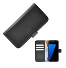 Wallet-Bookcase-Handmade-Pearlycase®-100-Echt-Leer-Effen-Zwart-Hoesje-voor-Samsung-Galaxy-S7