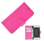 Wallet-Bookcase-Handmade-Pearlycase®-100-Echt-Leer-Effen-Roze-Hoesje-voor-Apple-iPhone-6/6S