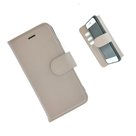 Wallet-Bookcase-Handmade-Pearlycase®-Effen-Beigeroze-100-Echt-Leer-Hoesje-voor-iPhone-7