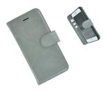 Lichtgrijs-Effen-Wallet-Bookcase-Pearlycase®-100-Echt-Leer-Handmade-Hoesje-voor-iPhone-6/6S