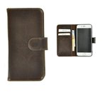 Donkerbruin-Effen-Wallet-Bookcase-Pearlycase®-100-Echt-Leer-Handmade-Hoesje-voor-iPhone-7-Plus