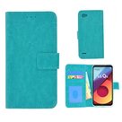 Fashion-turquoise-wallet-bookcase-hoesje-LG-Q6