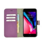 Paars-Wallet-Bookcase-iPhone-8-Plus-Echt-Leer-Pearlycase®-Hoesje