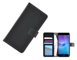 Fashion Zwart Wallet Bookcase Hoesje Huawei P9 Lite Mini 