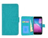 Fashion Turquoise Wallet Bookcase Hoesje Huawei P9 Lite Mini 