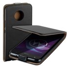 Luxe Flipcase Cover Hoesje voor Motorola Moto X4 - Eco Zwart