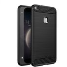 Zwart Hybrid Carbon Look TPU Hoesje voor Huawei P10 Lite 