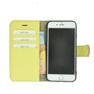 Geel Wallet Bookcase iPhone 8 Plus Echt Leer Pearlycase® Hoesje 