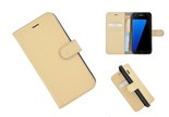 Pearlycase®-Samsung-Galaxy-S7-Edge-Hoesje-Echt-Leer-Wallet-Bookcase-Ivoorkleur