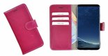 Pearlycase®-Samsung-Galaxy-S8-Hoesje-Echt-Leer-Wallet-Bookcase-Fuchsia