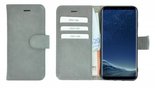 Pearlycase®-Samsung-Galaxy-S8-Hoesje-Echt-Leer-Wallet-Bookcase-Lichtgrijs