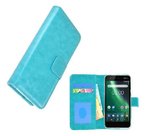 Wallet-Bookcase-Hoesje-voor-Nokia-2-Fashion-Turquoise