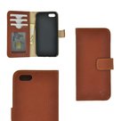 Pearlycase-Echt-leder-Wallet-Bookcase-Delux-Hoesje-Geribbeld-Bruin-voor-Apple-iPhone-7-iPhone-8