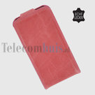 Apple Iphone 5/5S/SE Echt Leder Flip case P hoesje Roos
