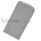 Apple Iphone 5/5S/SE Echt Leder Flip case P hoesje Stone Grijs