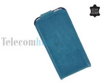 Apple Iphone 5/5S/SE Echt Leder Flip case P hoesje Turquoise
