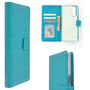 Pearlycase-Hoes-Wallet-Book-Case-Turquoise-voor-Sony-Xperia-5