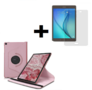 Samsung-Galaxy-Tab-A-10.1-2019-(T510-T515)-Hoes-Pearlycase..-360°-Draaibare-Book-Case-Bescherm-Cover-Hoes-Rose-Goud-+-Screenprotector-Tempered-Glass