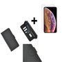 iPhone-11-Pro-Hoes-Pearlycase-Cover-Wallet-Book-Case-Zwart-+-Screenprotector-Tempered-Gehard-Glas