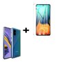 Samsung-Galaxy-A71-A71s-Backcover-Hard-Case-hoesje-met-versterkte-randen-Transparant-+-Screenprotector-Tempered-Gehard-Glas-Pearlycase