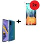 Samsung-Galaxy-A71-A71s-Backcover-Hard-Case-TPU-hoesje-met-versterkte-randen-Transparant-+-2X-Screenprotector-Tempered-Gehard-Glas-(2stuks)-Pearlycase