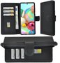 Samsung-Galaxy-A71-A71s-hoes-Echt-Leer-Wallet-Bookcase-hoesje-cover-Antiek-Zwart-Pearlycase