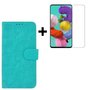 Samsung-Galaxy-A71-A71s-Hoes-Wallet-Book-Case-Cover-Pearlycase-Turquoise-+-Screenprotector-Tempered-Gehard-Glas
