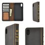 Pearlycase-Echt-Leer-Book-Bookcase-Apple-iPhone-XS-Max--Antiek-Donker-Bruin-Hoesje