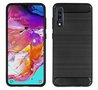 Pearlycase-Zwart-Carbon-Geborsteld-TPU-Backcover-Hoesje-voor-Samsung-Galaxy-A70