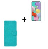 Samsung Galaxy A72 Hoesje Turquoise+ Screenprotector