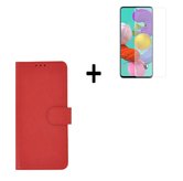 Samsung Galaxy A72 Hoesje Rood + Screenprotector
