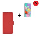 Samsung Galaxy A72 Hoesje Rood+ 2x Screenprotector