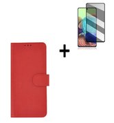 Samsung Galaxy A72 Hoesje rood + Privacy Screenprotector
