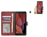 Samsung Galaxy Xcover 5 Hoesje Bookcase Bruin + Screenprotector