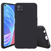 Oppo A73 5G Hoesje Siliconen Zwart