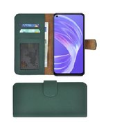 Oppo A73 5G Hoesje Echt Leder Groen