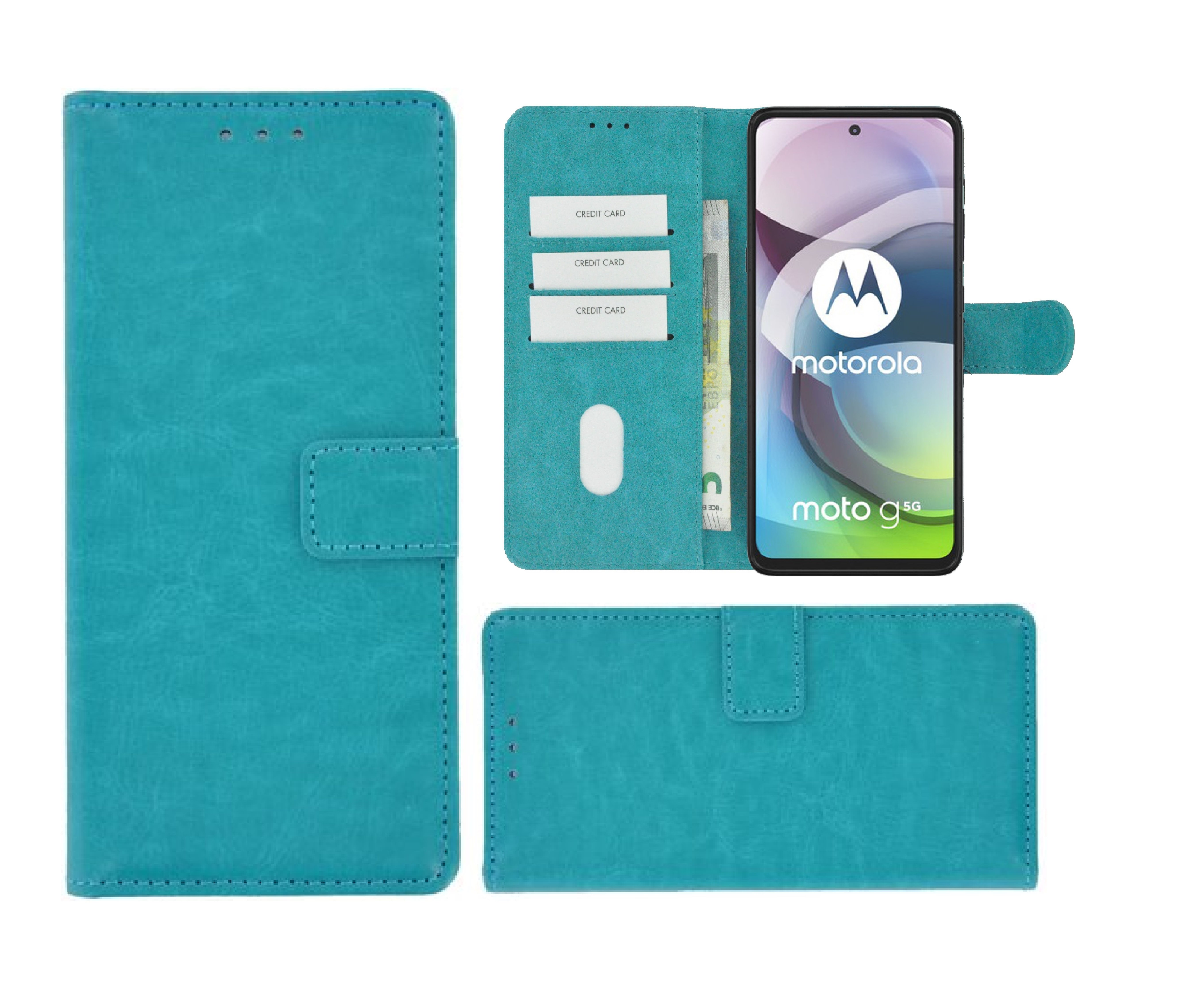 Motorola Moto g 5G Hoesje Turquoise