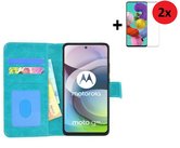 Motorola Moto G 5G Hoesje Turquoise + 2x screenprotector
