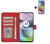 Motorola Moto G 5G Hoesje Rood + Screenprotector
