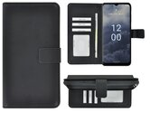Nokia-G60-Hoesje-Bookcase-Pu-Leder-Wallet-Book-Case-Zwart-Cover