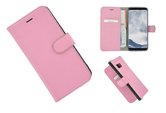 Pearlycase®-Samsung-Galaxy-S8-Plus-Hoesje-Echt-Leer-Wallet-Bookcase-Lichtroze
