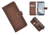 Pearlycase®-Samsung-Galaxy-S8-Plus-Hoesje-Echt-Leer-Wallet-Bookcase-Donkerbruin