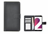 Fashion-Zwart-Wallet-Bookcase-Hoesje-Huawei-P-Smart